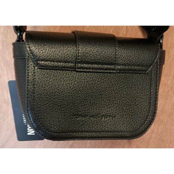 New True Religion Crossbody Shoulder Purse Bag Black Wide Adjustable Logo Strap - Picture 5 of 15